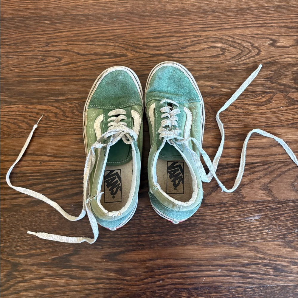 Kids unisex green vans